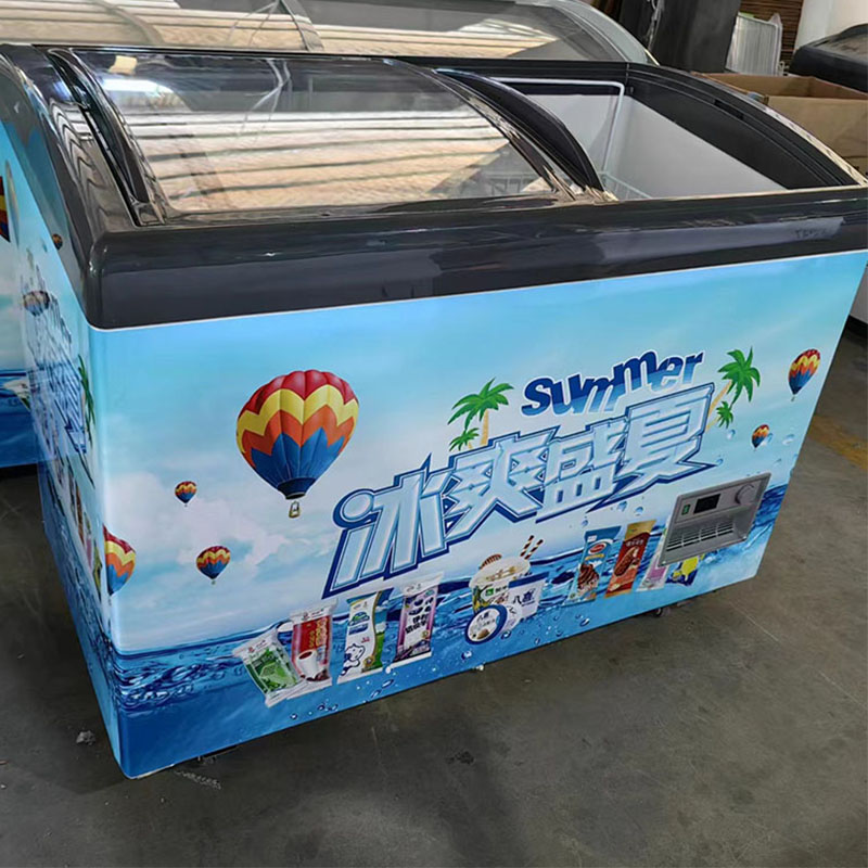 Commercial Chest Freezer - Supermarché Commercial affichage coulissant crème glacée