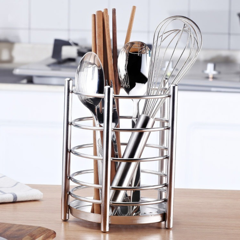 Commercial Kitchen Utensil Storage - Support à baguettes épaissi et drainable,