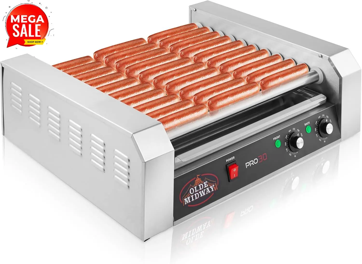 Hot Dog Roller Grill - Machine à griller électrique pour 30