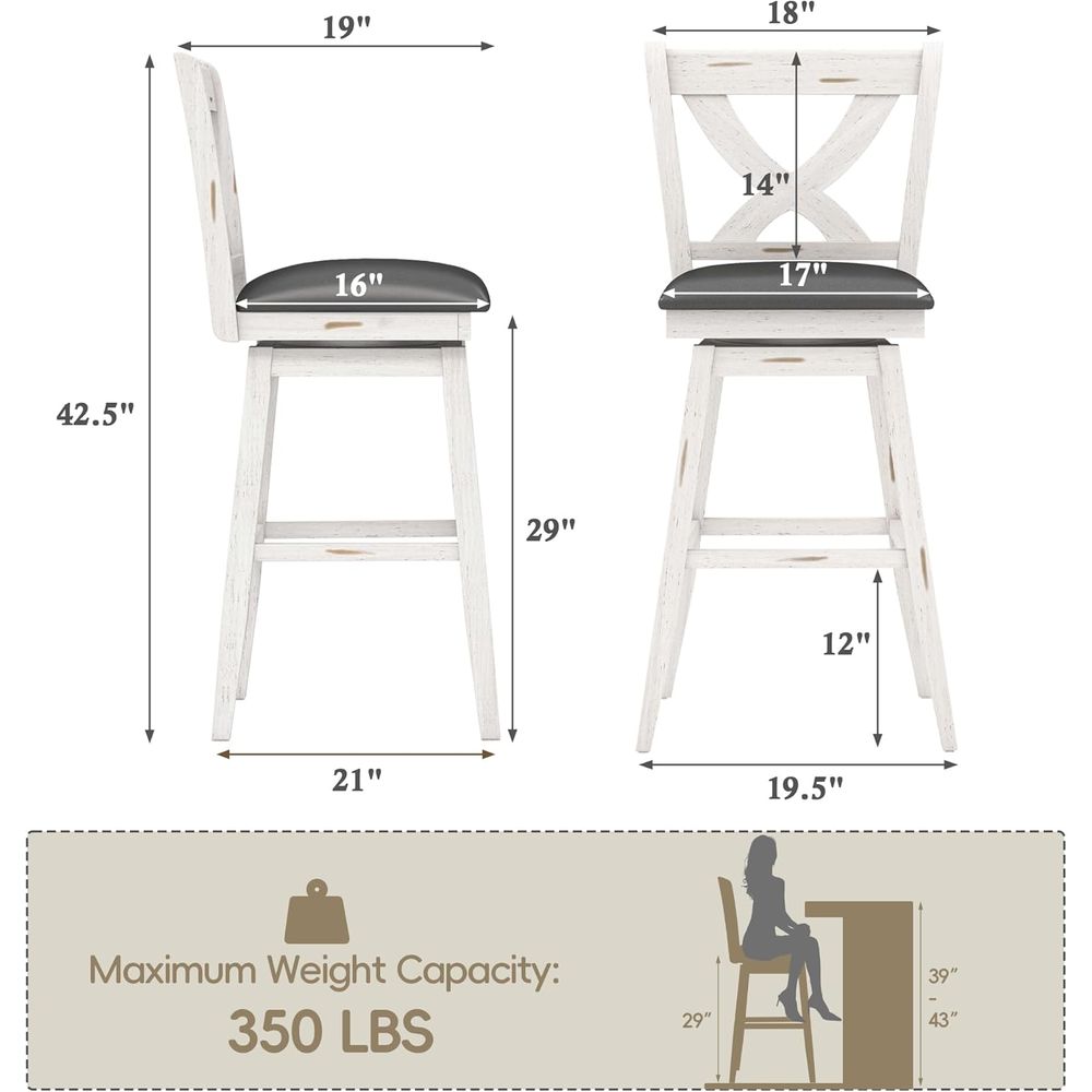 Ensemble de 2 tabourets de bar - Commercial Kitchen Island avis et prix