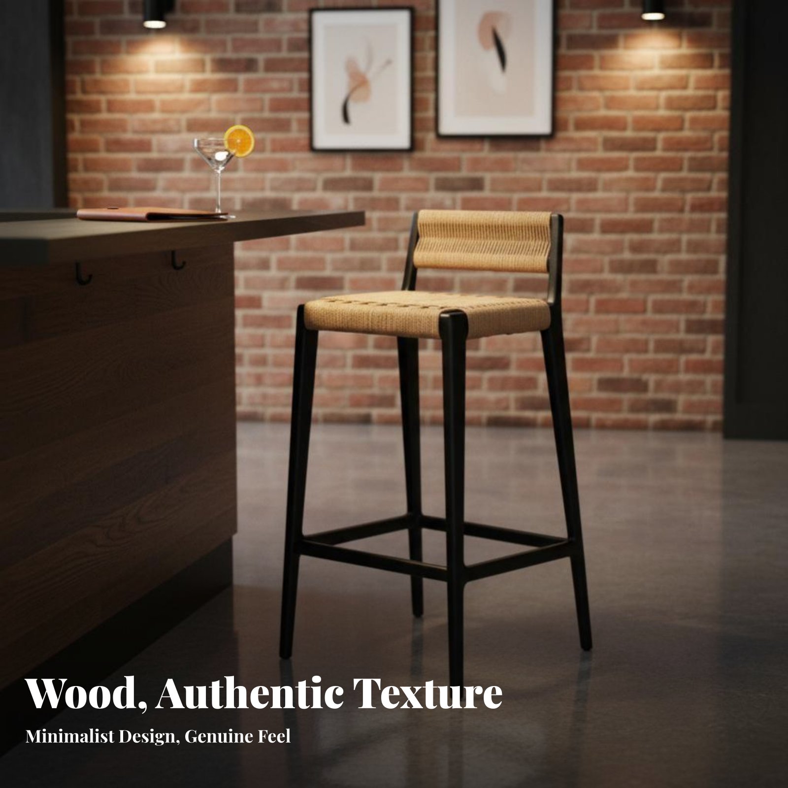 Tabouret haut en corde tressée - Commercial Kitchen Island avis et prix