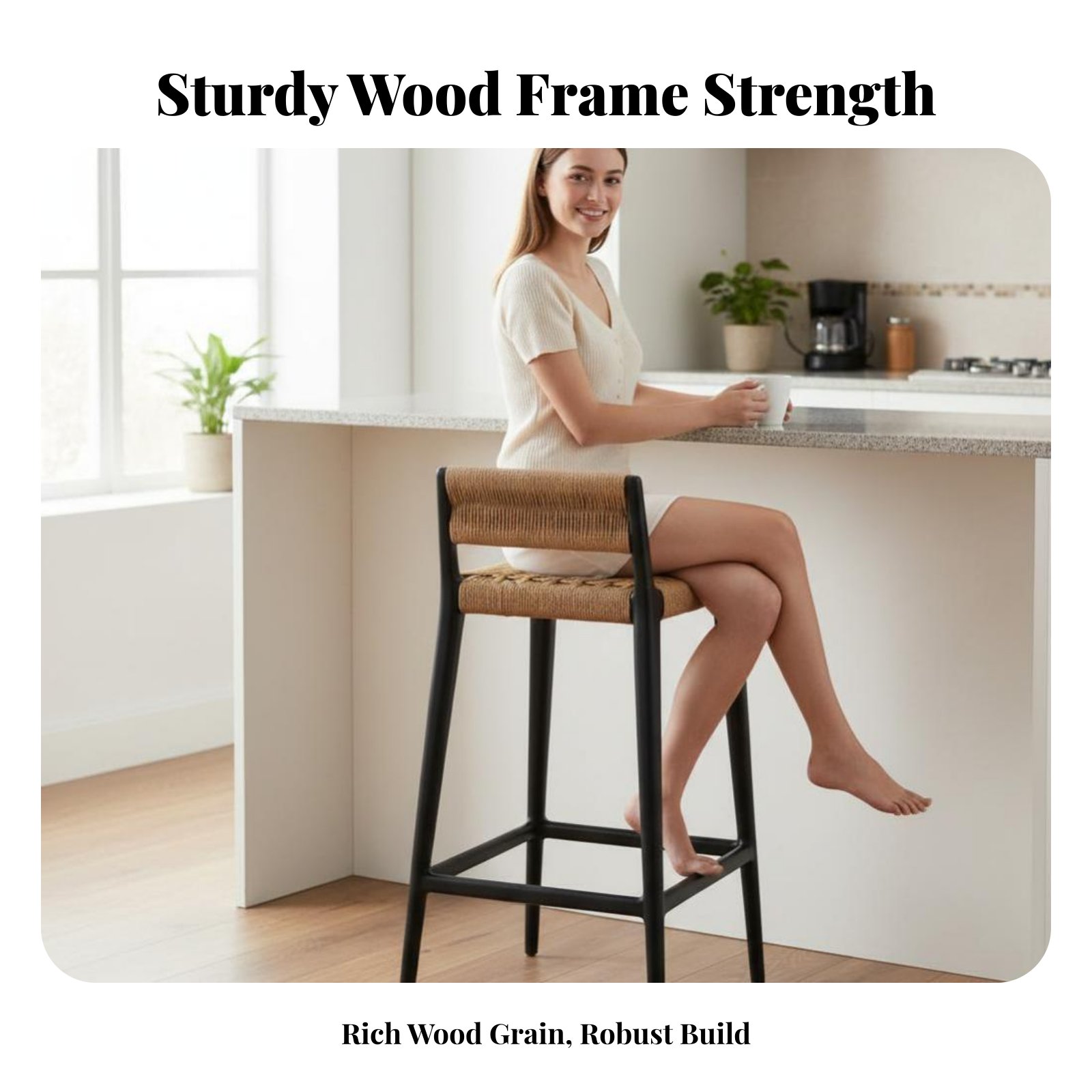 Tabouret haut en corde tressée - Commercial Kitchen Island avis et prix