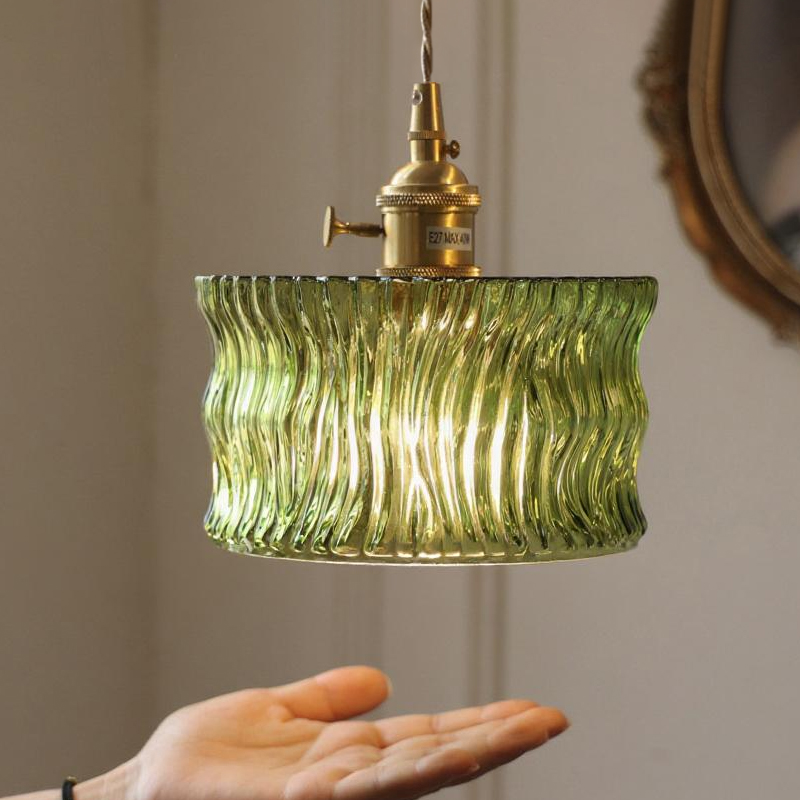 Lampe suspendue en verre vert  - Commercial Kitchen Island avis et prix
