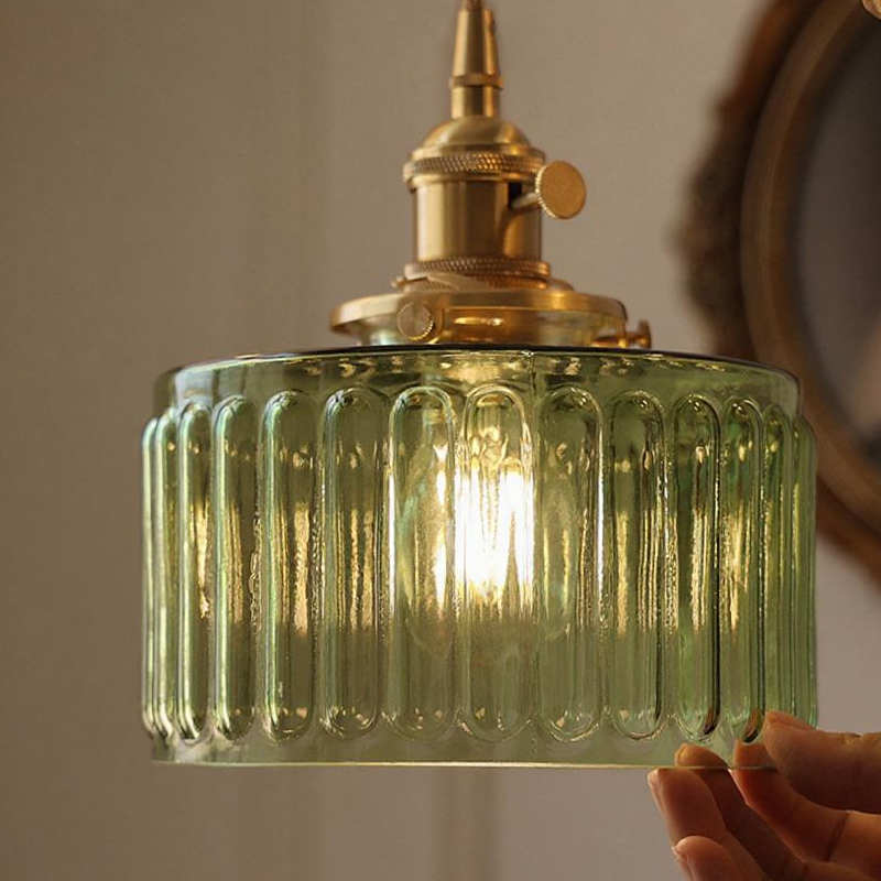 Lampe suspendue en verre vert  - Commercial Kitchen Island avis et prix
