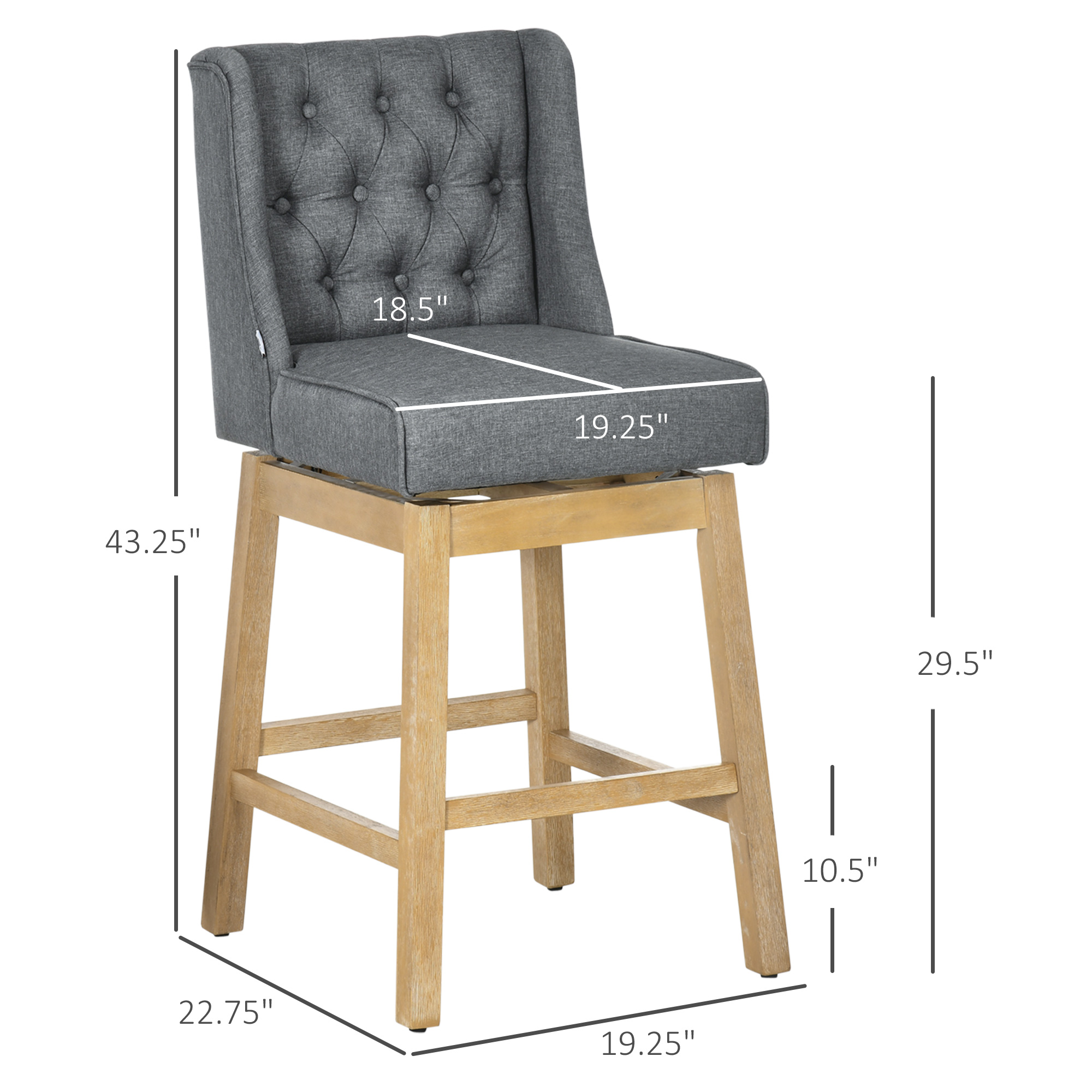 HOMCOM Lot de 2 tabourets de b - Commercial Kitchen Island avis et prix