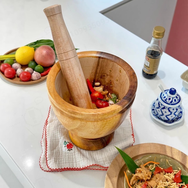 Mortier et pilon en bois d'aca - Commercial Kitchen Grinder avis et prix